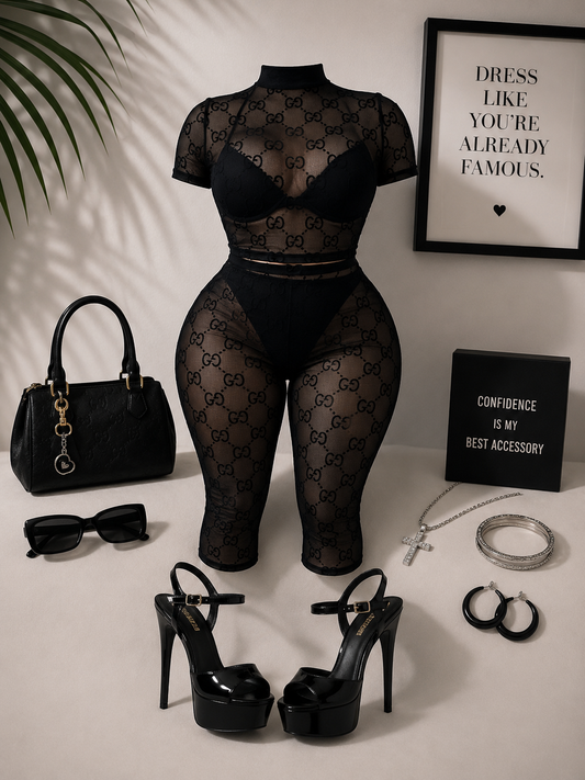 VIP 2pc Set  ( crop Top )