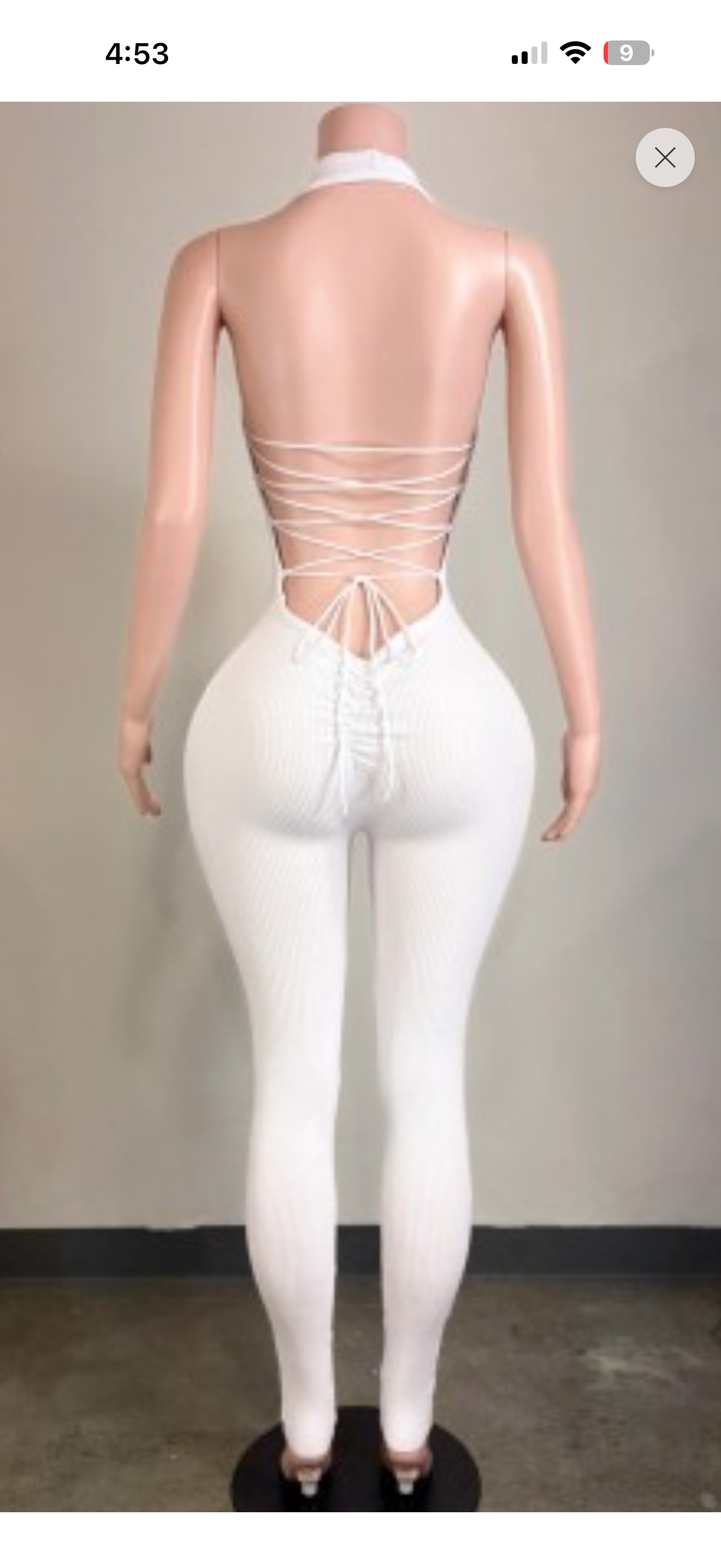 Paradise jumpsuit ( thick bodycon material great stretch)