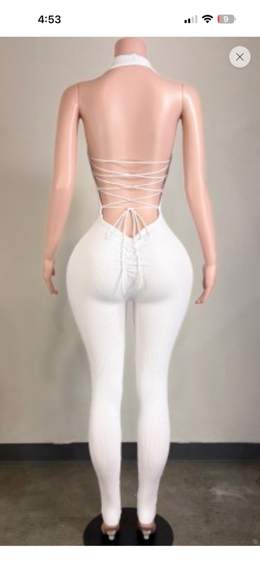 Paradise jumpsuit ( thick bodycon material great stretch)