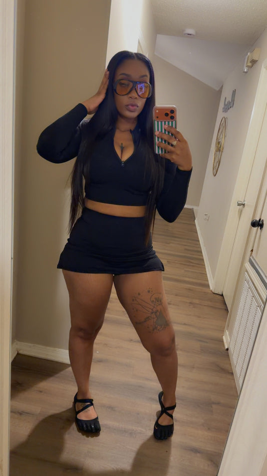 Runway Skirt Set ( shorts attached )