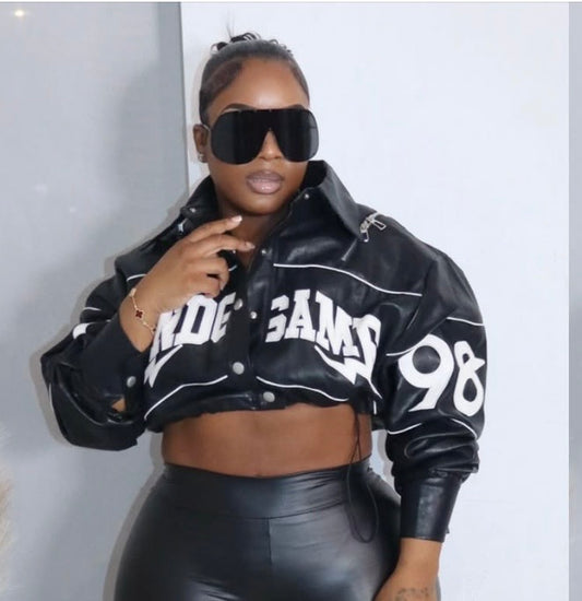 “D” Girl Jacket ( over size fit ) Adjustable Waist