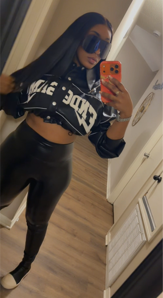 “D” Girl Jacket ( over size fit ) Adjustable Waist