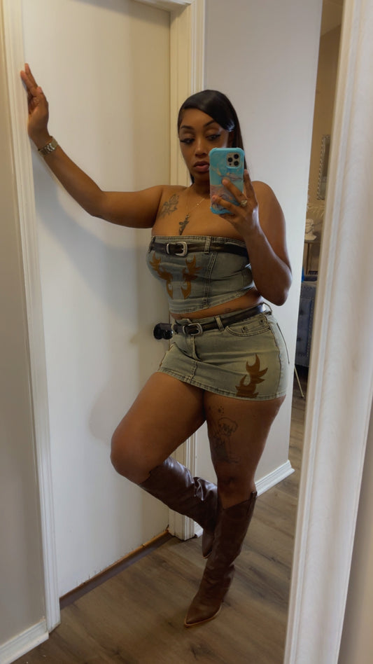 Western Baddie Skirt Set