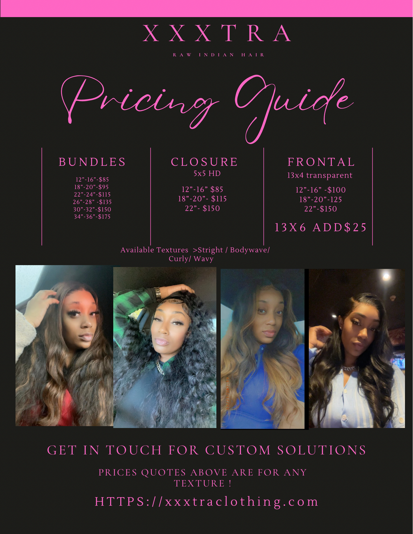 Pre Order Bodywave, Curley, Wavy Bundles 5X5 Closure