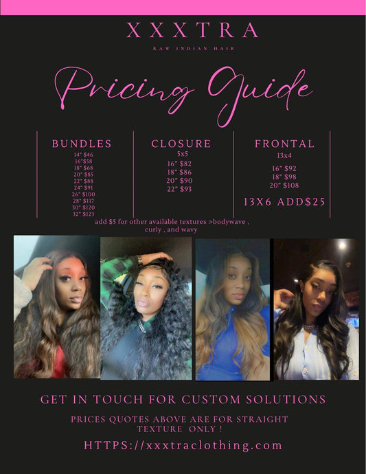 Pre-Order 13X4 Frontal Straight